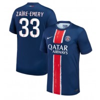 Paris Saint-Germain Warren Zaire-Emery #33 Fotballklær Hjemmedrakt 2024-25 Kortermet